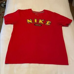 Nike Red and Yellow Short Sleeve Tee